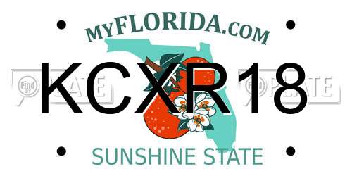 KCXR18 Florida License Plate