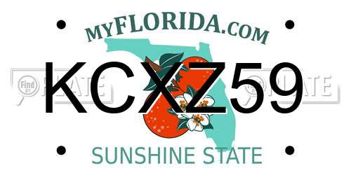 KCXZ59 Florida License Plate