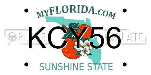 KCY56 Florida License Plate