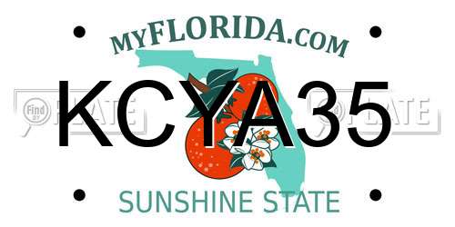 KCYA35 Florida License Plate
