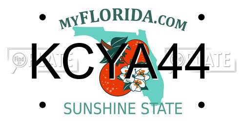KCYA44 Florida License Plate