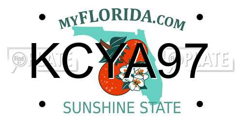 KCYA97 Florida License Plate