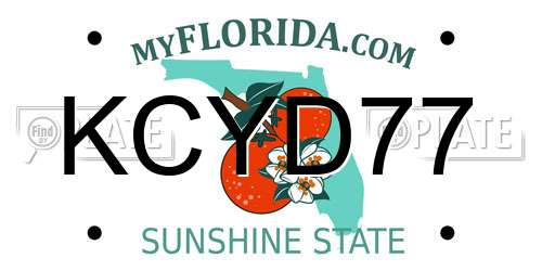 KCYD77 Florida License Plate