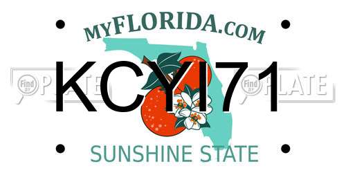 KCYI71 Florida License Plate