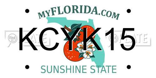 KCYK15 Florida License Plate