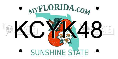 KCYK48 Florida License Plate