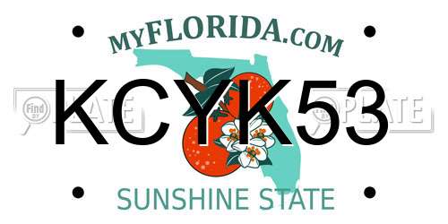 KCYK53 Florida License Plate