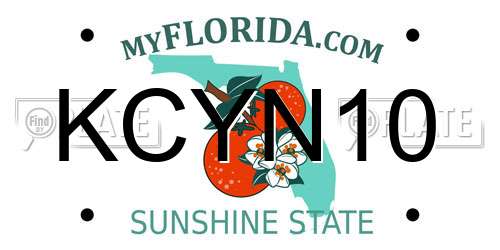 KCYN10 Florida License Plate