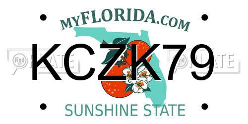 KCZK79 Florida License Plate