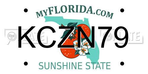 KCZN79 Florida License Plate