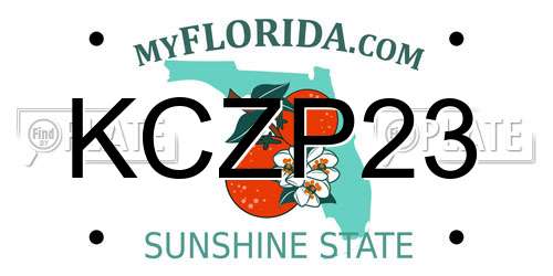 KCZP23 Florida License Plate