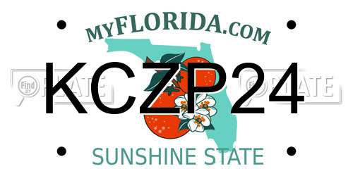 KCZP24 Florida License Plate