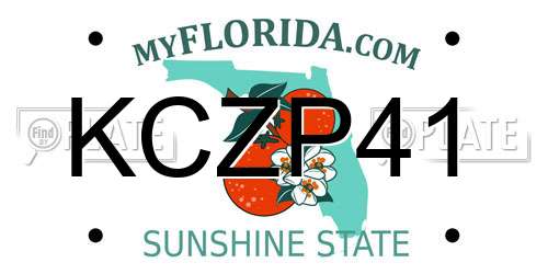 KCZP41 Florida License Plate