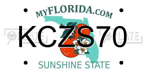KCZS70 Florida License Plate