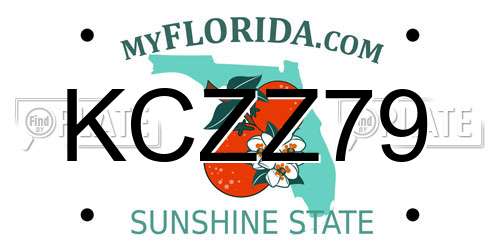 KCZZ79 Florida License Plate