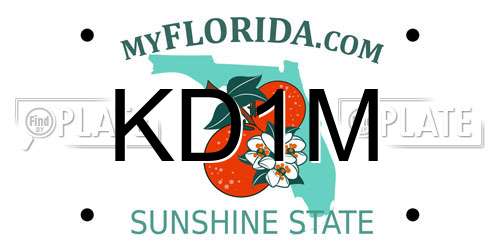 KD1M Florida License Plate