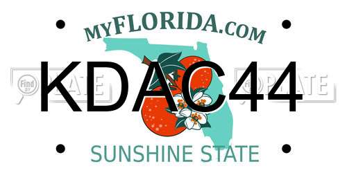 KDAC44 Florida License Plate