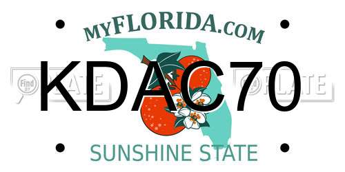 KDAC70 Florida License Plate