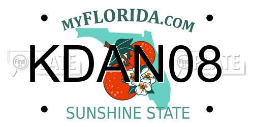 KDAN08 Florida License Plate