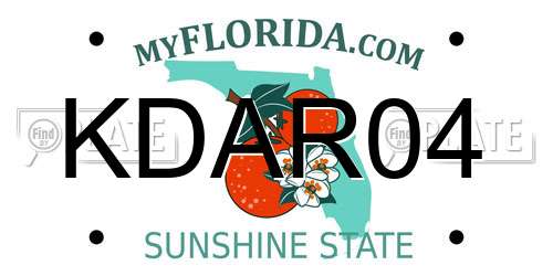 KDAR04 Florida License Plate