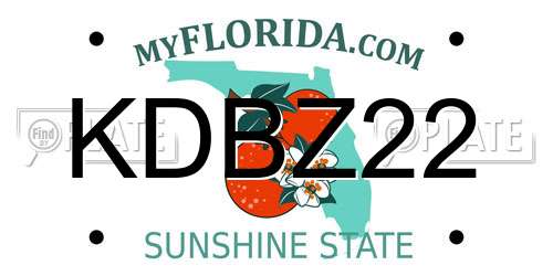 KDBZ22 Florida License Plate