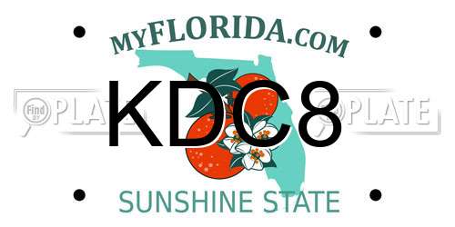 KDC8 Florida License Plate