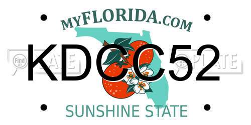 KDCC52 Florida License Plate