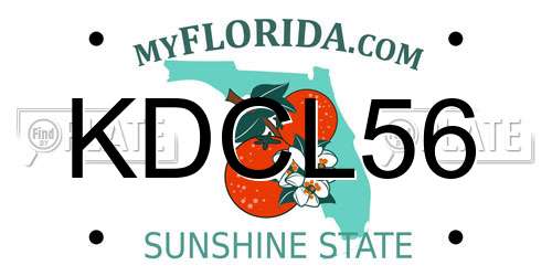 KDCL56 Florida License Plate