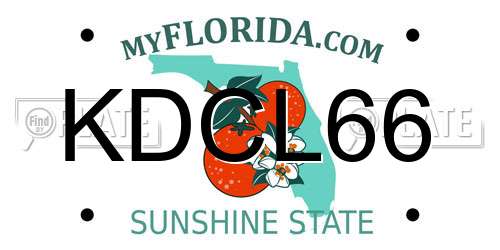 KDCL66 Florida License Plate