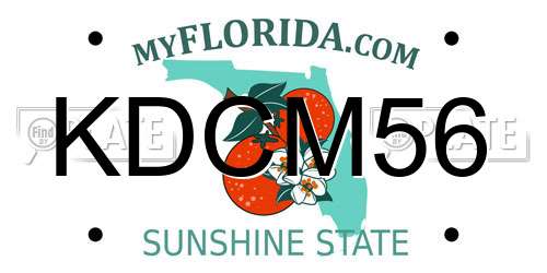 KDCM56 Florida License Plate