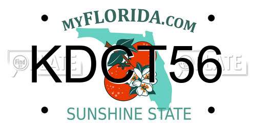 KDCT56 Florida License Plate