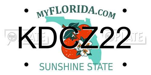 KDCZ22 Florida License Plate