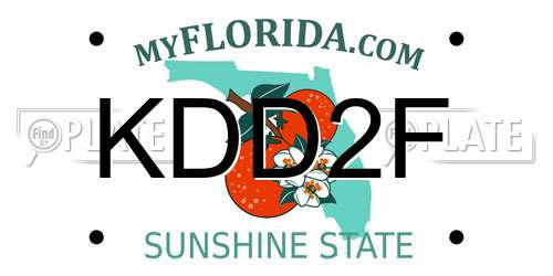 KDD2F Florida License Plate