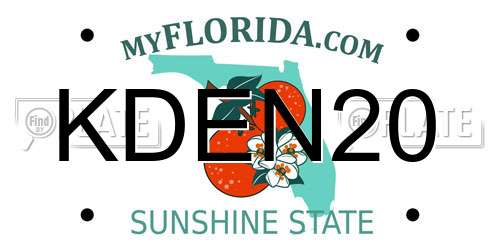 KDEN20 Florida License Plate