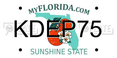 KDEP75 Florida License Plate