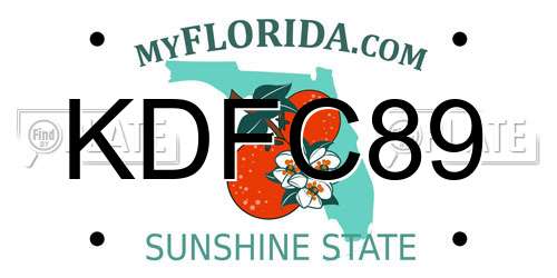 KDFC89 Florida License Plate