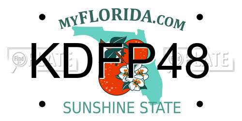 KDFP48 Florida License Plate