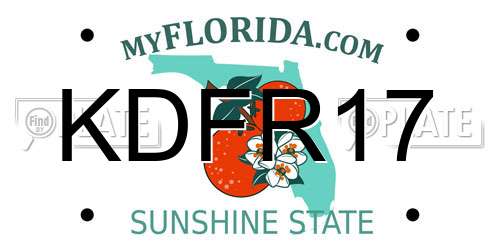 KDFR17 Florida License Plate
