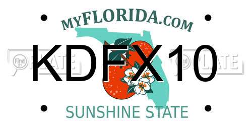 KDFX10 Florida License Plate