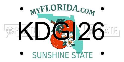 KDGI26 Florida License Plate