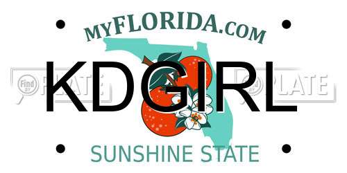 KDGIRL Florida License Plate