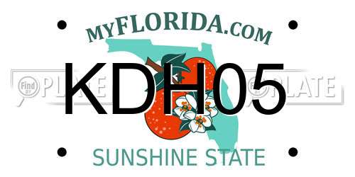 KDH05 Florida License Plate