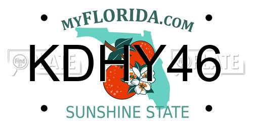 KDHY46 Florida License Plate