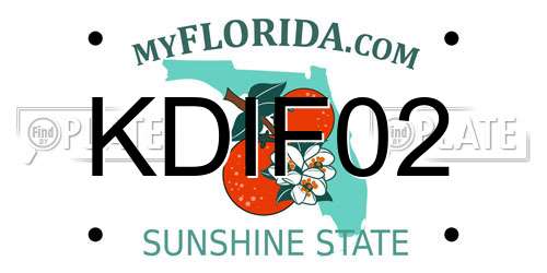 KDIF02 Florida License Plate