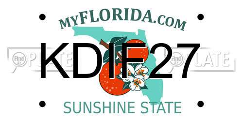 KDIF27 Florida License Plate