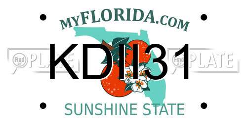 KDII31 Florida License Plate
