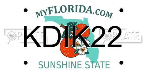 KDIK22 Florida License Plate
