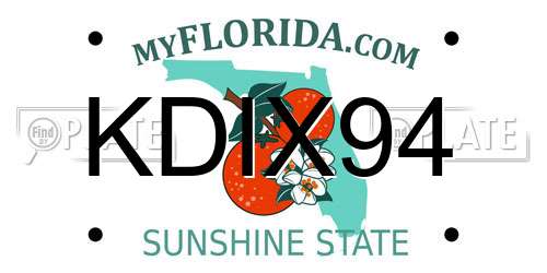 KDIX94 Florida License Plate