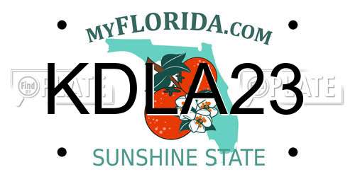 KDLA23 Florida License Plate