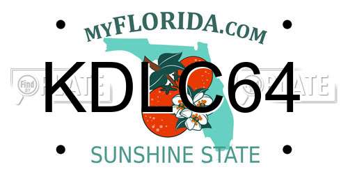KDLC64 Florida License Plate